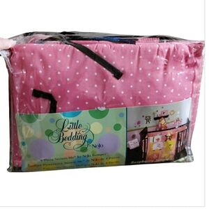 Little Bedding Nojo Raspberry Jungle Bumper Set NWOT